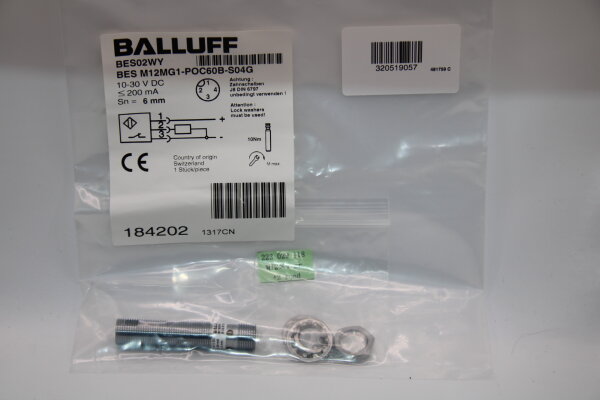 BALLUFF BES M12MG1-POC60B-S04G Induktiver Näherungsschalter