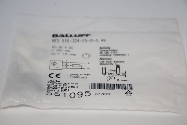 BALLUFF BES 516-324-E5-D-S 49 Induktiver Näherungsschalter