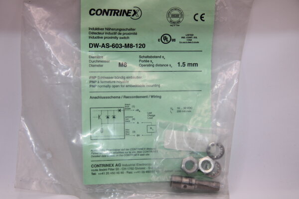 CONTRINEX DW-AS-603-M8-120 Induktiver Näherungsschalter