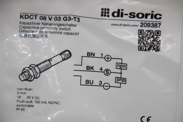 DI-SORIC KDCT 08 V 03 G3-T3 (209387) Kapazitiver Sensor