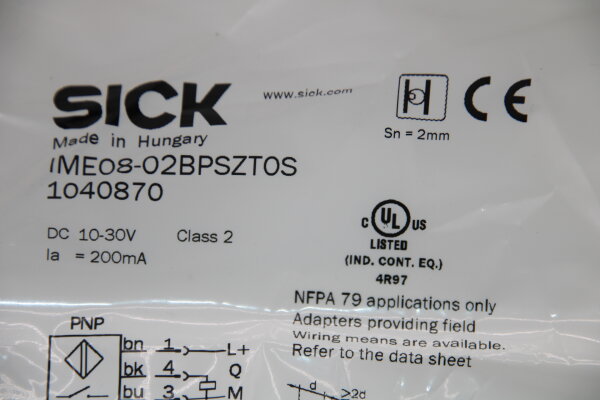 SICK IME08-02BPSZTOS (1040870) Induktiver Näherungssensor