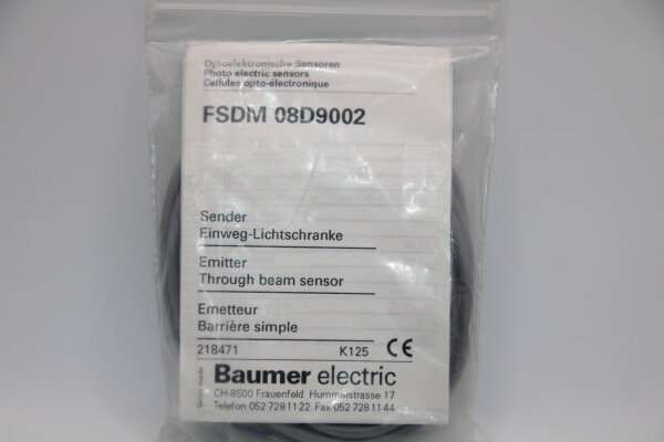 BAUMER FSDM-08D9002 Sender-Einweg-Lichtschranke