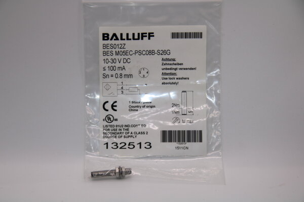 BALLUFF BES012Z-(BES-M05EC-PSC08B-S26G) Induktiver-Näherungsschalter