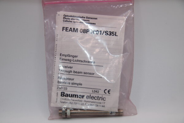 BAUMER FEAM-08P1001/S35L Empfänger-Einweg-Lichtschranke