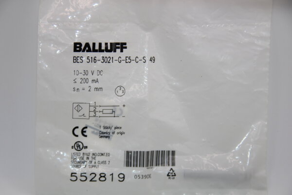 BALLUFF BES-516-3021-C-E5-C-S49-(552819) Induktiver-Sensor
