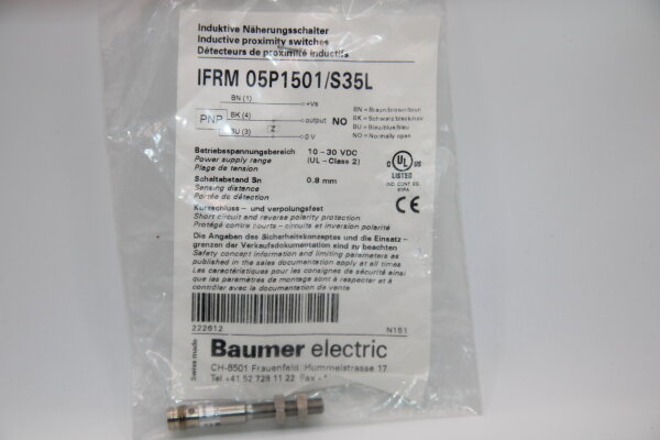 BAUMER IFRM-05P1501/S35L Induktiver-Sensor