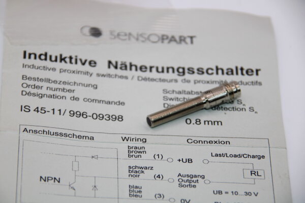 SENSOPART IS45-11/996-09398 Induktiver-Näherungsschalter