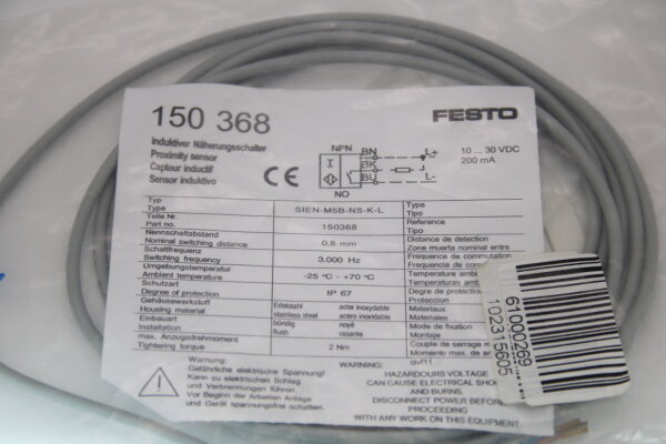 FESTO SIEN-M5B-NS-K-L-(150368) Induktiver-Sensor