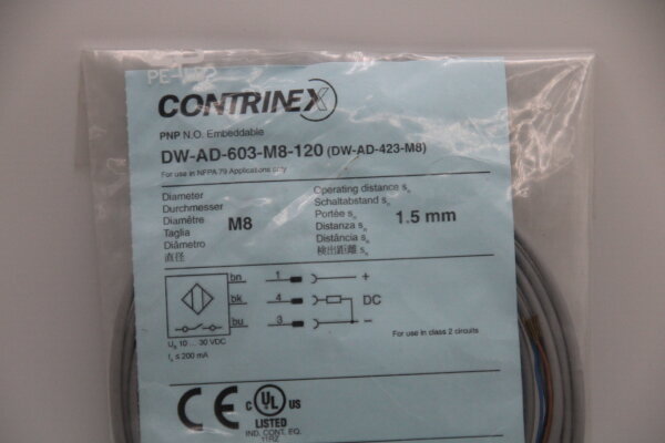 CONTRINEX DW-AD-603-M8-120 Induktiver-Näherungsschalter