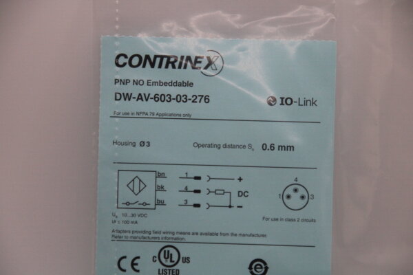 CONTRINEX DW-AV-603-03-276 Induktiver-Näherungsschalter