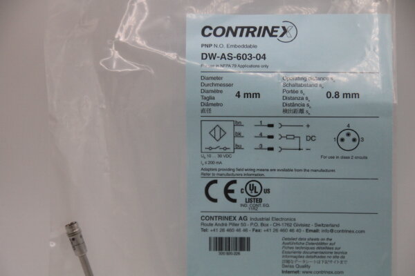 CONTRINEX DW-AS-603-04 Induktiver-Näherungsschalter