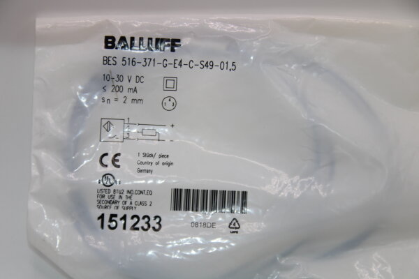 BALLUFF BES-516-371-G-E4-C-S49-01,5 Induktiver-Sensor