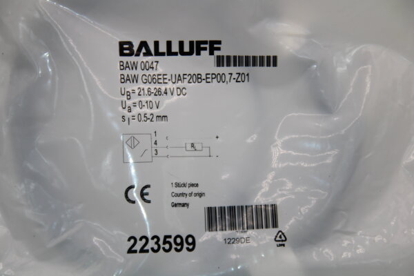 BALLUFF BAW0047-BAW-G06EE-UAF20B-EP00,7-Z01 Induktiver-Sensor