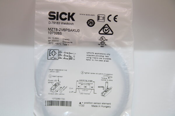 SICK MZT8-2V6PSAKU0-(1073265) Zylindersensor