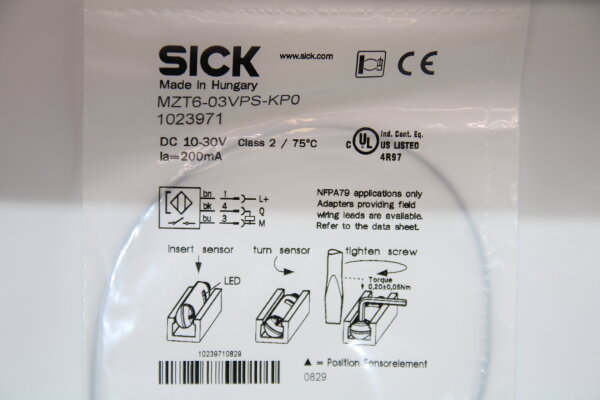 SICK MZT6-03VPS-KP0-(1023971) Zylindersensor