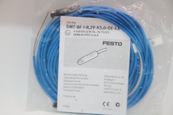 FESTO SMT-8F-I-8,2V-K5,0-OE-EX Näherungsschalter
