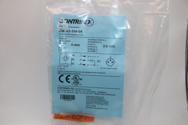 CONTRINEX DW-AS-504-04 Induktiver-Näherungsschalter