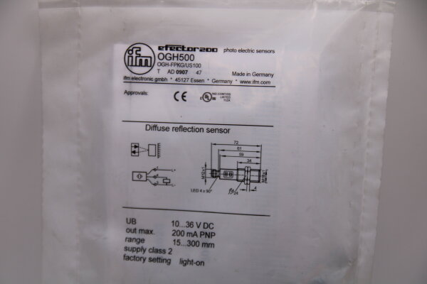 IFM OGH-FPKG/US100 Reflex-Lichttaster
