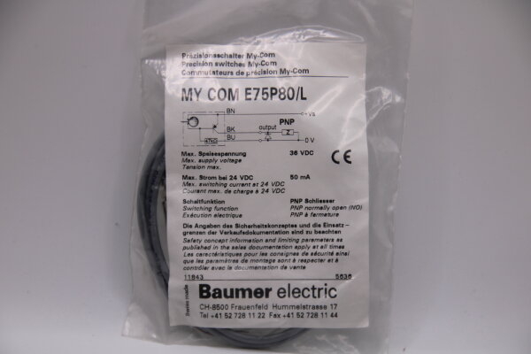 BAUMER MY-COM-E75P80/L Präzisionsschalter