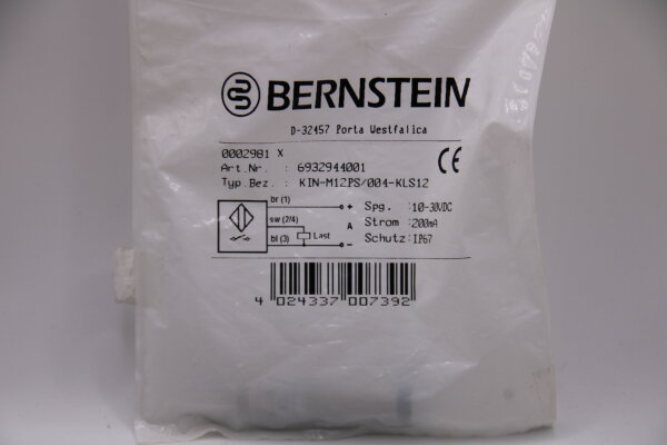 BERNSTEIN KIN-M12PS/004-KLS12 Näherungssensor
