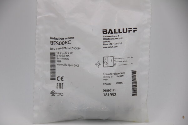 BALLUFF BES-516-326-G-E5-C-S4-(BES00RC) Induktiver-Näherungsschalter
