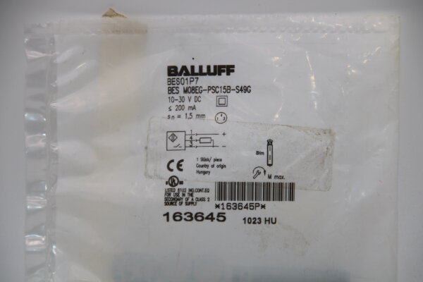 BALLUFF BES-M08EG-PSC15B-S49G-(BES01P7) Induktiver-Näherungsschalter