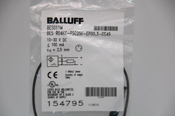 BALLUFF BES-R04KC-PSC25F-EP00,3-GS49 Induktiver-Sensor