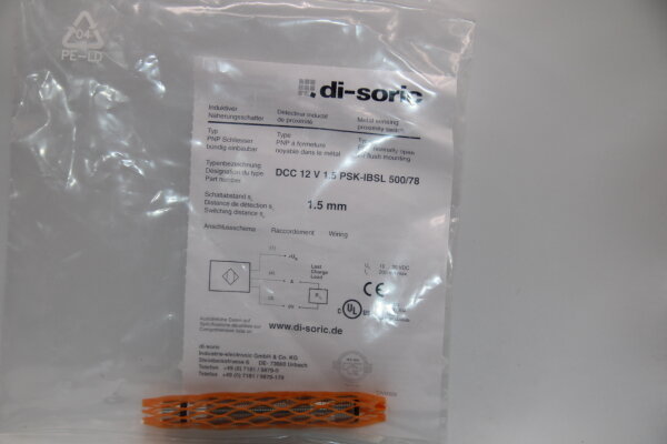 DI-SORIC DCC12V1.5PSK-IBSL500/78 Induktiver-Nährungsschalter
