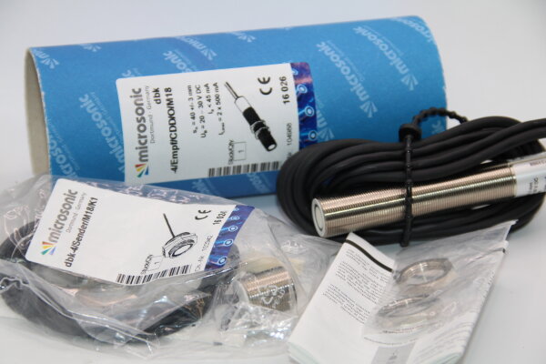 MICROSONIC dbk-4/Empf/CDD/O/M18-dbk-4/Sender/M18/K1 Ultraschall-Sensor