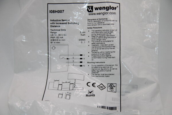 WENGLOR I08H007  induktiver-Sensor