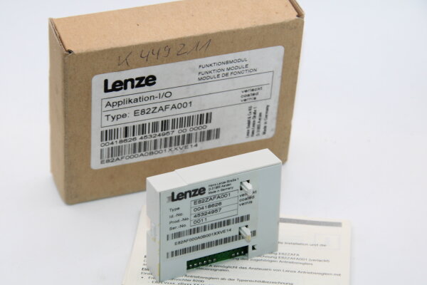 LENZE E82ZAFA001 Ident 00416626 Funktionsmodul