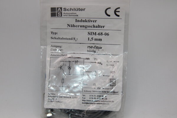 SCHLÜTER SIM-68-06 induktiver-Näherungsschalter