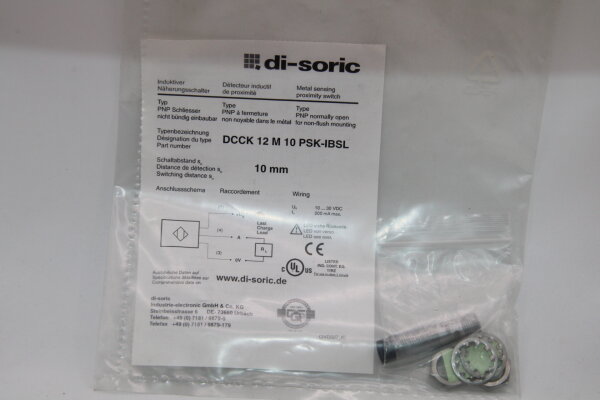 DI-SORIC DCCK 12 M 10 PSK-IBSL Induktiver Nährungsschalter