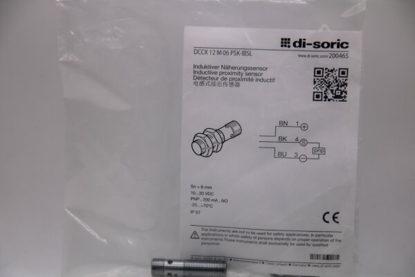 DI-SORIC DCCK 12 M 06 PSK-IBSL Induktiver Näherungsschalter