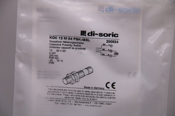 DI-SORIC KDC 12 M 04 PSK-ISBL Kapazitiver Näherungsschalter