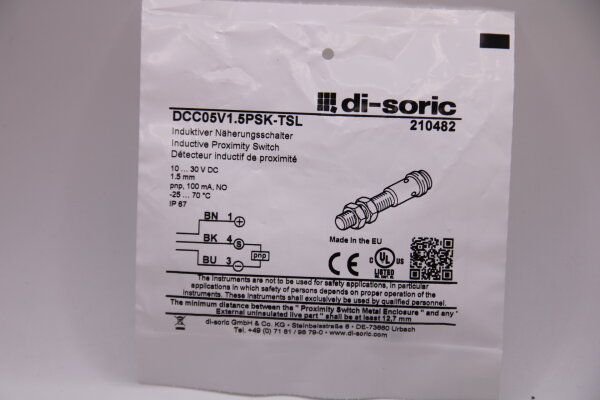 DI-SORIC DCC05V1.5PSK-TSL Nährungsschalter