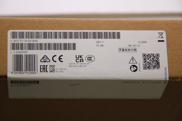 SIEMENS CPU 6ES7 511-1AL03-0AB0 C-SDA07D7Y V3.1.3