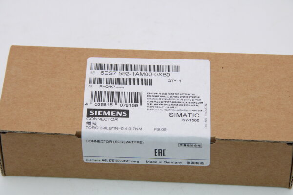 SIEMENS Steckverbinder 6ES7 592-1AM00-0XB0