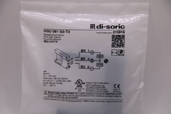 DI-SORIC OGU 061 G3-T3 Gabellichtschranke