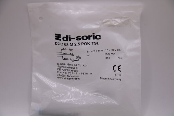 DI-SORIC DCC 08 M 2.5 POK-TSL Induktiver Näherungsschalter