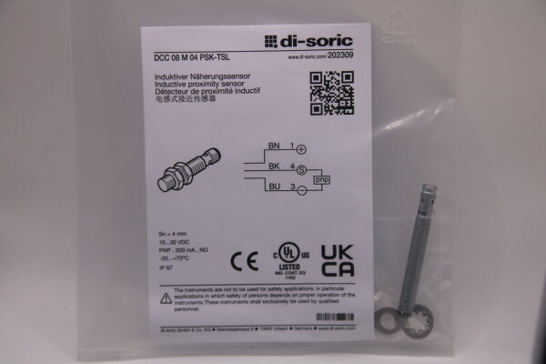 DI-SORIC DCC 08 M 04 PSK-TSL Induktiver Näherungssensor