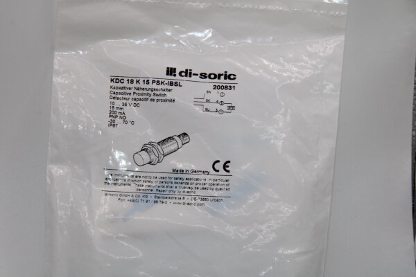 DI-SORIC KDC 18 K 15 PSK-IBSL Kapazitiver Näherungsschalter