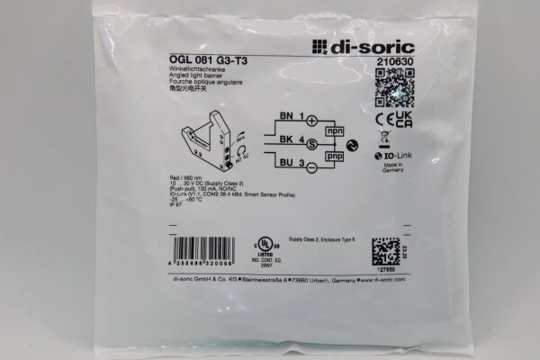 DI-SORIC OGL 081 G3-T3 Winkellichtschranke