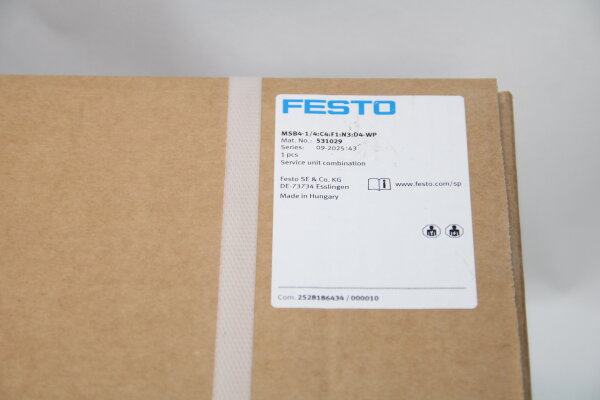 FESTO Wartungsgeräte Kombination MSB4-1/4:C4:F1:N3:D4-WP (531029)