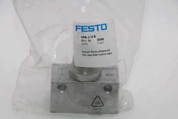FESTO Drossel-Rückschlagventil GRA-1/4-B (6509) 2 Stück