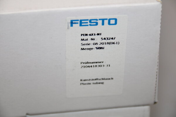 FESTO PEN-6x1-NT 543247 Pneumatikschlauch 30 meter