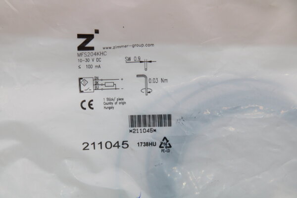 ZIMMER MFS204KHC Magnetfeldsensor
