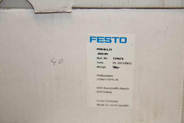 FESTO PUN-8x1,25-DUO-BS 159676 Doppel Pneumatikschlauch blau-schwarz 40 meter
