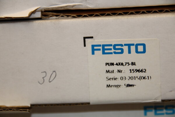 FESTO PUN-4x0,75-BL 159662 Pneumatikschlauch 30 meter