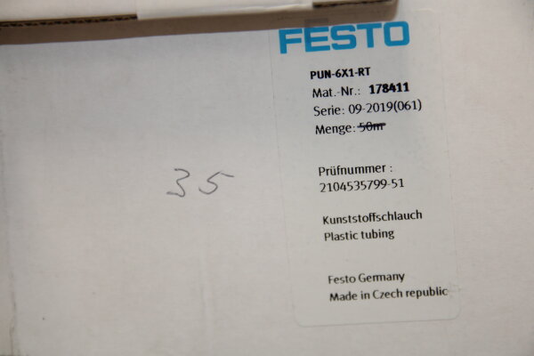 FESTO PEN-6x1-RT 178411 Pneumatikschlauch 30 meter